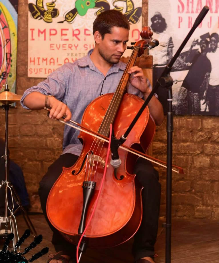 indian cello player jaipur india